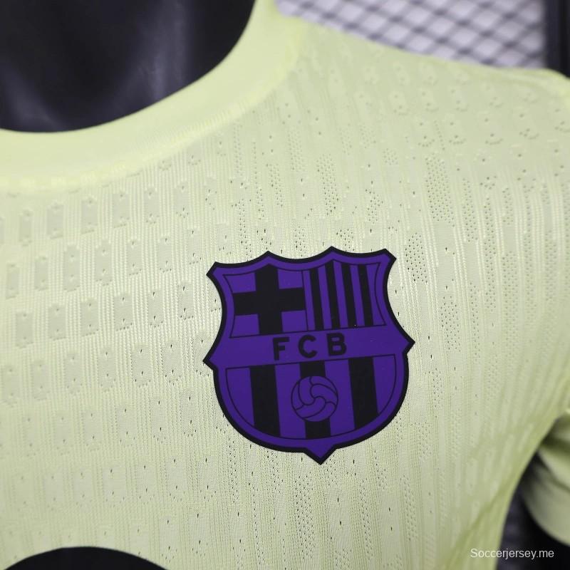 قميص أخضر فاتح اللون الأخضر الفاتح إصدار 25/26 إصدار لاعب برشلونة للذكرى 125 للذكرى السنوية الخاصة