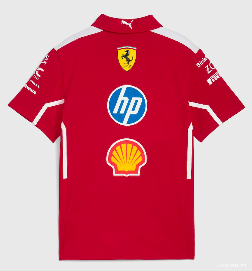 2025 F1 فيراري 2025 قميص بولو أحمر فيراري