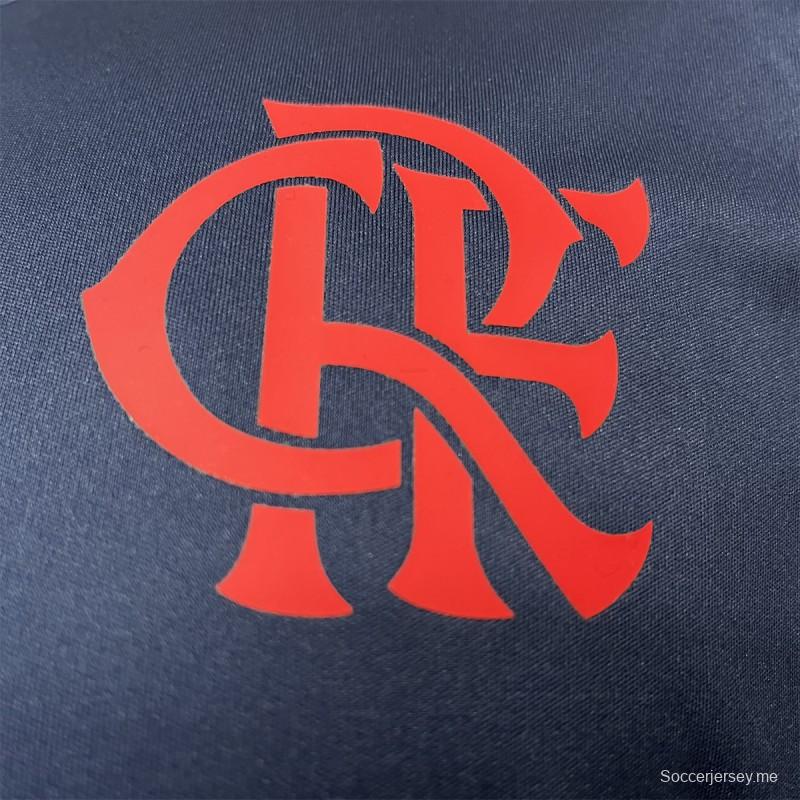 25/26 قميص تدريب فلامنجو فلامنجو يرتدي قميص تدريب أزرق غامق