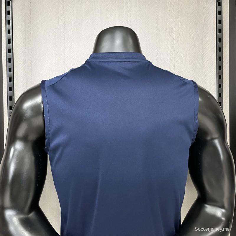 25/26 قميص تدريب فلامنجو فلامنجو يرتدي قميص تدريب أزرق غامق