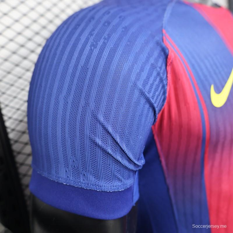 نسخة اللاعب 25/26 قميص برشلونة الأساسي 25/26