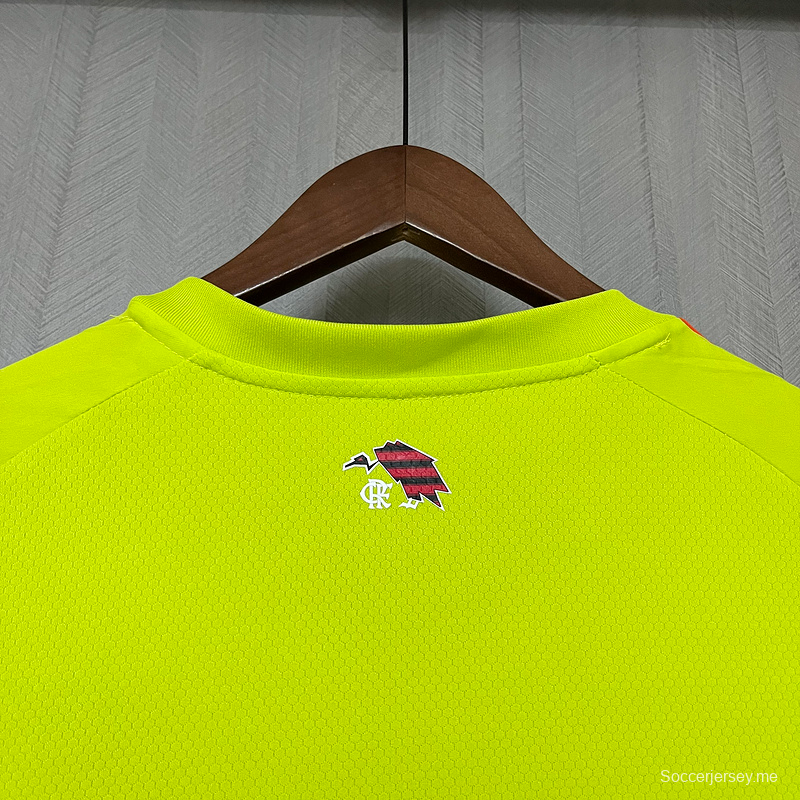 25/26 قميص حارس مرمى فلامنجو فلامنجو أخضر فلوري S-XXXXL