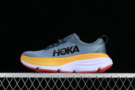 HOKA ONE ONE Bondi 8 Performance Cushion Running Shoes with Enhanced Support - 1123202 GBMS