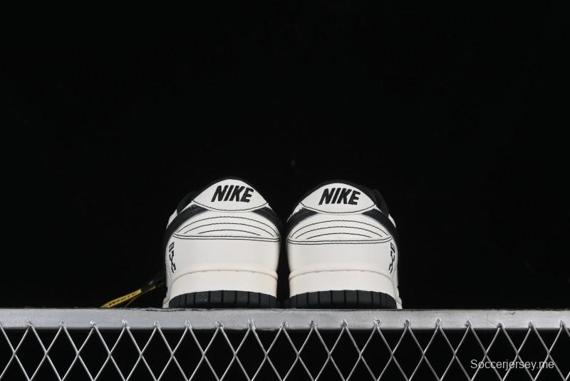 Nike SB Dunk Low OFF-WHITE Collaboration - Anniversary Edition Customized Low-Top Casual Skate Shoes - DJ2024-003