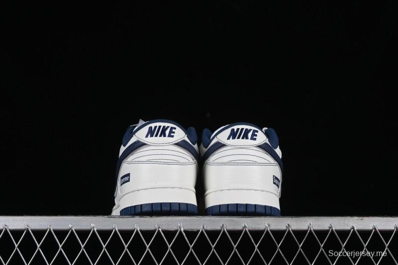 Nike Supreme x SB Dunk Low Collaboration Dark Blue Colorway Low-Top Casual Skate Shoes - RM2308-238