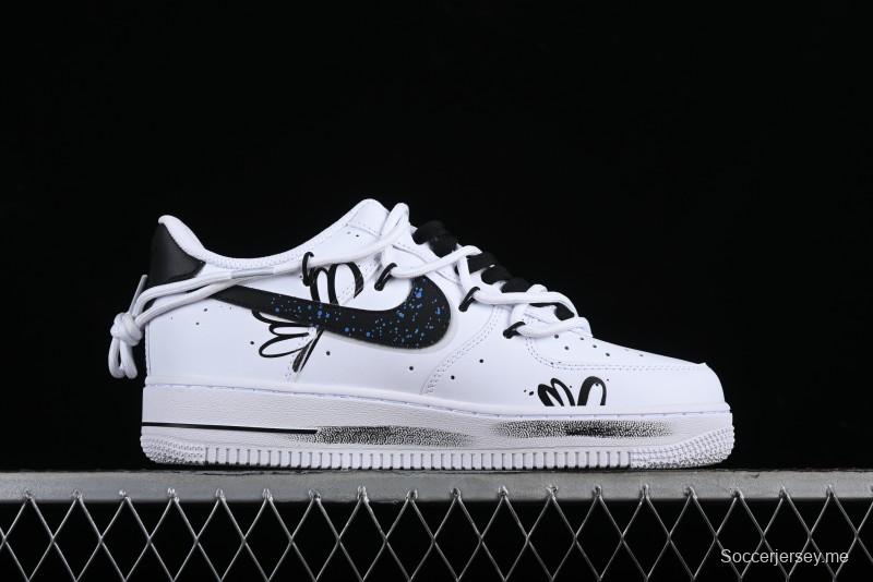 Nike Air Force 1 '07 Low Daisy Print Casual Sneakers with Lace-Up - ZH0316-025