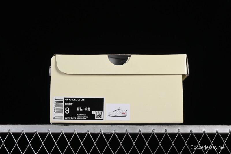 Nike SB Dunk Low Supreme Collaboration - White Brown Two-Tone Anniversary High-End Custom Low-Top Casual Sneakers - BB8657-106