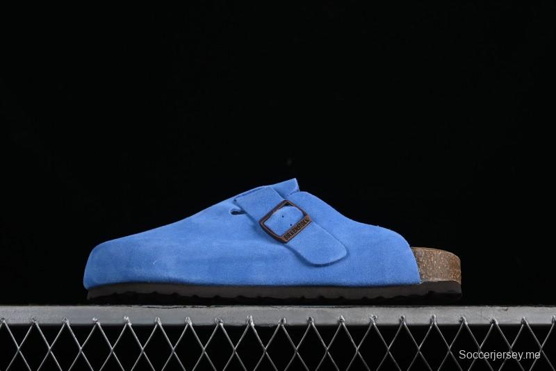 Birkenstock Arizona Soft Footbed Sandals with Suede Leather and Lambswool Lining - Original Blue