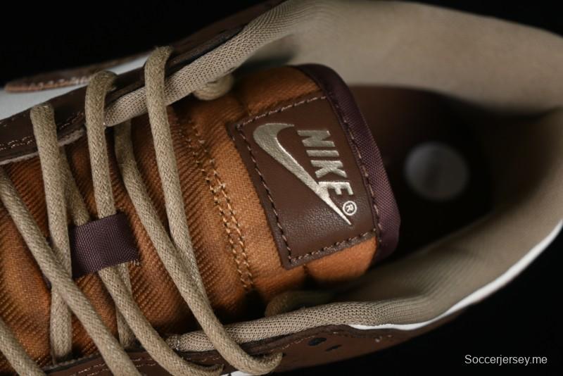 Nike Dunk Low SB White Brown Plaid Casual Skate Shoes - FV3653-191