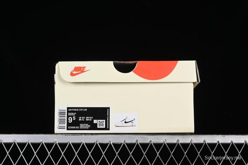 Nike Air Force 1 '07 Low Stussy Collaboration - Beige Black Gum Sole Low-Top Casual Sneakers - XZ5688-001
