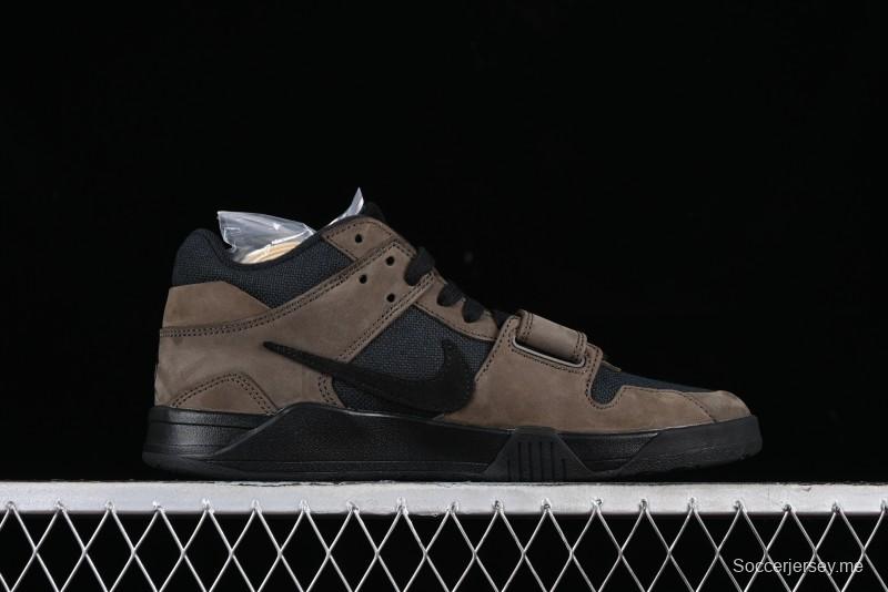 Nike Travis Scott x Jordan Cut The Check AJ1 Basketball Shoes with Velcro Design - FZ8117-200