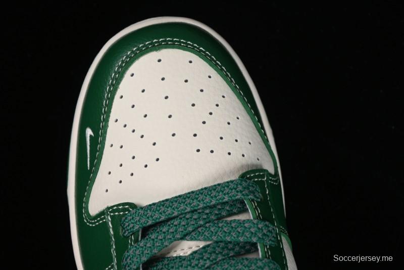 Nike SB Dunk Low Stussy Collaboration - Dark Green Anniversary Custom Low-Top Casual Skate Shoes - BB9898-005