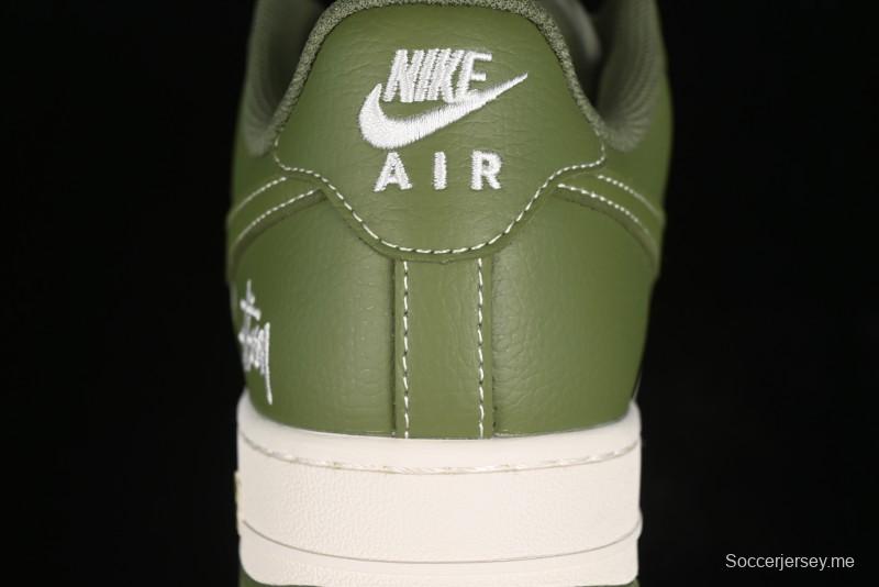 Nike Air Force 1 '07 Low Stussy Collaboration - Lotus Green Low-Top Casual Sneakers - BB5353-515