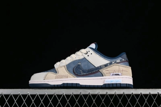 Nike Dunk Low Panda Prank Wave Fishing Blue Brown Low Top Casual Sneakers - DD1391-400