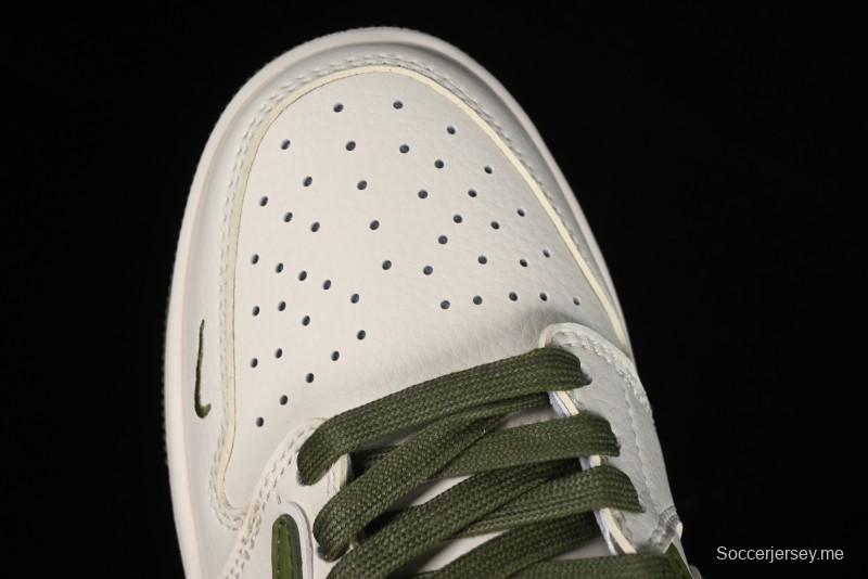 Nike Travis Scott x Fragment Design x Air Jordan 1 Low OG SP AJ1 Retro Sneakers in Sail Military Green - DM6688-602