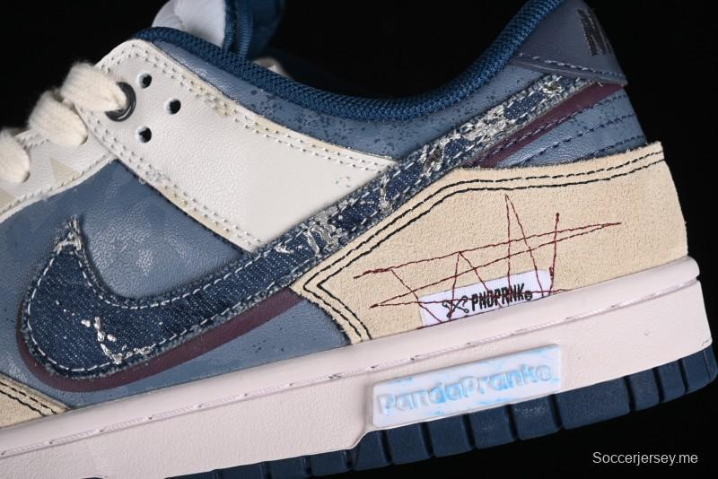 Nike Dunk Low Panda Prank Wave Fishing Blue Brown Low Top Casual Sneakers - DD1391-400