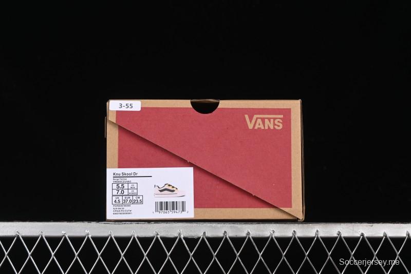 Vans Knu Skool Low Top Retro Casual Vulcanized Sneakers in Grey Black - VN000CZUVA3