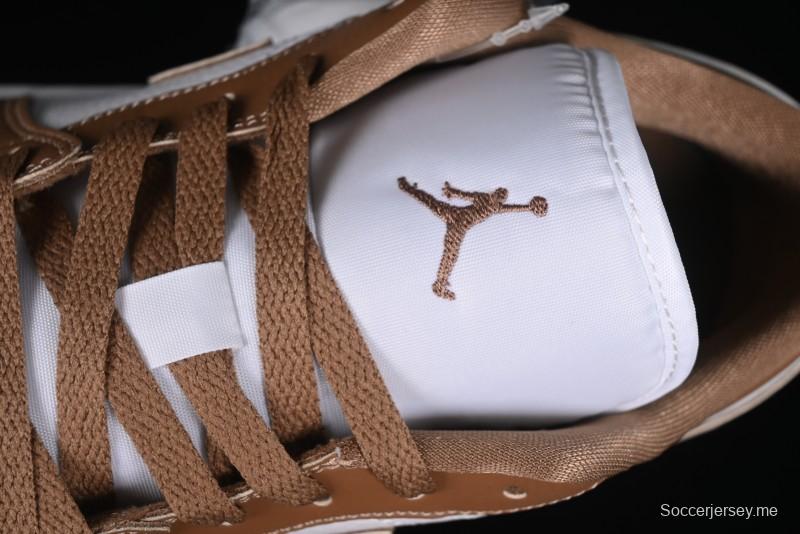 Nike Air Jordan 1 Low AJ1 White Tan Low-Top Casual Sneakers - DC0774-202