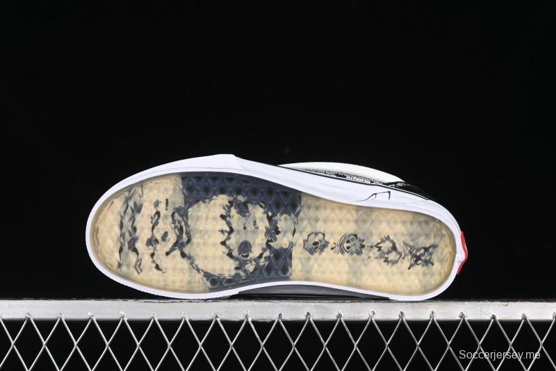 Vans HIRONO x Vans Knu Skool Bubble Mart Xiao Ye Graffiti Low-Top Casual Skate Shoes - VN0009QWFGI