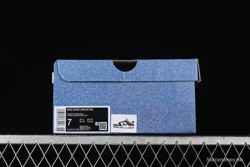 Nike SB Dunk Low Levi's Collaboration - Black Printed Denim Anniversary Customized Low-Top Casual Sneakers - XX2025-109