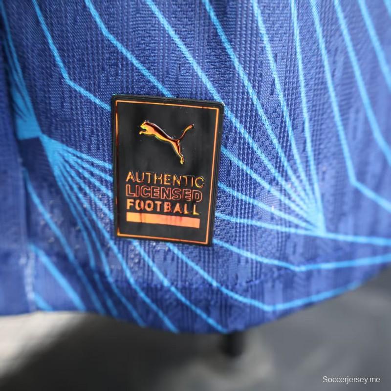 إصدار اللاعب 25/26 RB Bragantino أزرق بنمط هندسي وشعار ريد بول قميص بشعار ريد بول