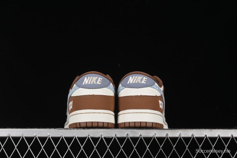 Nike SB Dunk Low Levi's Collaboration - White Grey Brown Anniversary Customized Low-Top Casual Sneakers - JH8310-958