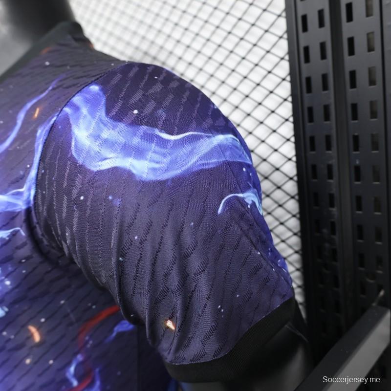 إصدار اللاعب 2025 قميص محارب النار والجليد ZHA ZHA اليابان 2025 أسود مع قميص محارب النار والجليد