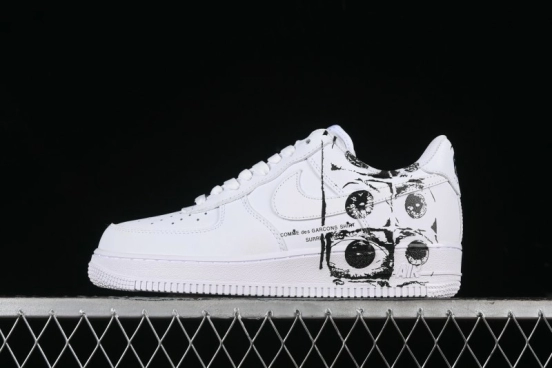 Comme des Garcons Shirt x Supreme x Nike Air Force 1 '07 Low Top Casual Sneakers - 923044-100
