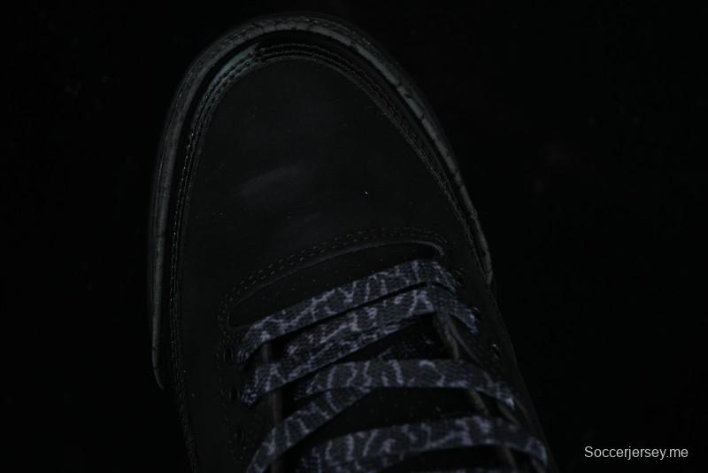 Nike Air Jordan 3 Retro Basketball Shoes in Midnight Black - CT8532-001