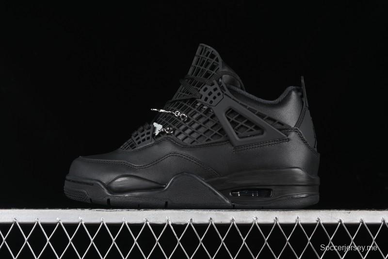 Nike Air Jordan 4 Retro Basketball Shoes with Mesh Design - FV7251-001