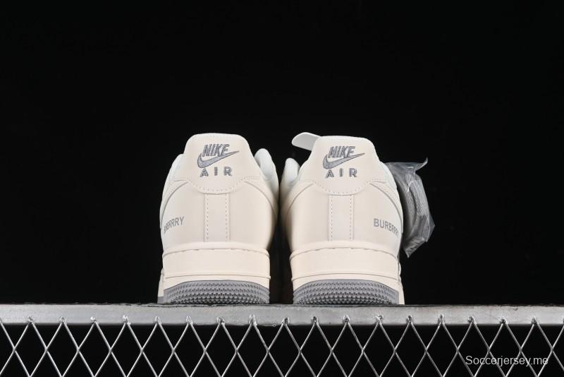 Nike Air Force 1 '07 Low Burberry Collaboration - Beige Grey Low-Top Casual Sneakers - BB8588-225
