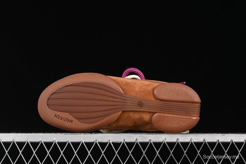 Alexander McQueen Flexion Retro Sneakers in Brown/Suede with Anatomical Design - 2024s