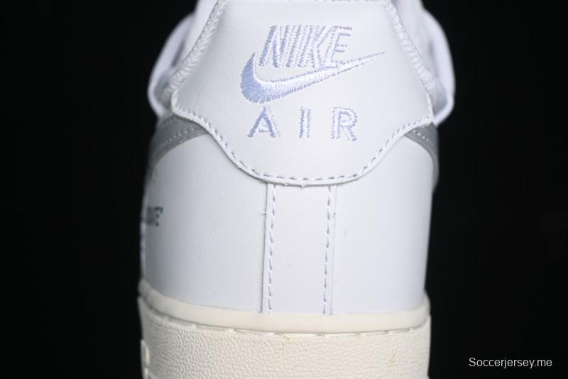 Nike Air Force 1 '07 Low Silver Hook Off-White Style Casual Sneakers - ZH0316-049