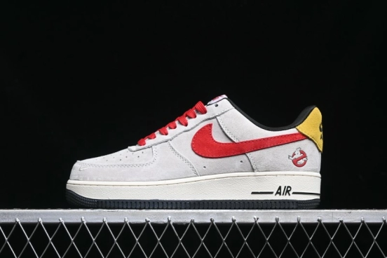 Nike Air Force 1 '07 Low Halloween Collaboration - Red Grey Pig Version Low Top Casual Sneakers - KK1988-020