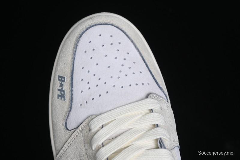 Nike Air Jordan 1 Low AJ1 Bape Collaboration - Custom High-End Retro Basketball Shoes with Light Grey Check - DM9188-008