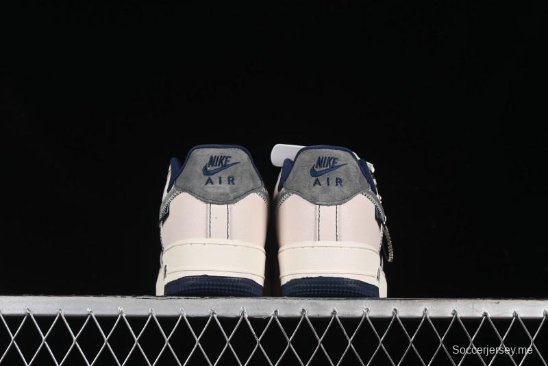 Nike Air Force 1 '07 Low Dior Collaboration - Light Blue Knit Swoosh Low-Top Casual Sneakers - KK1988-012