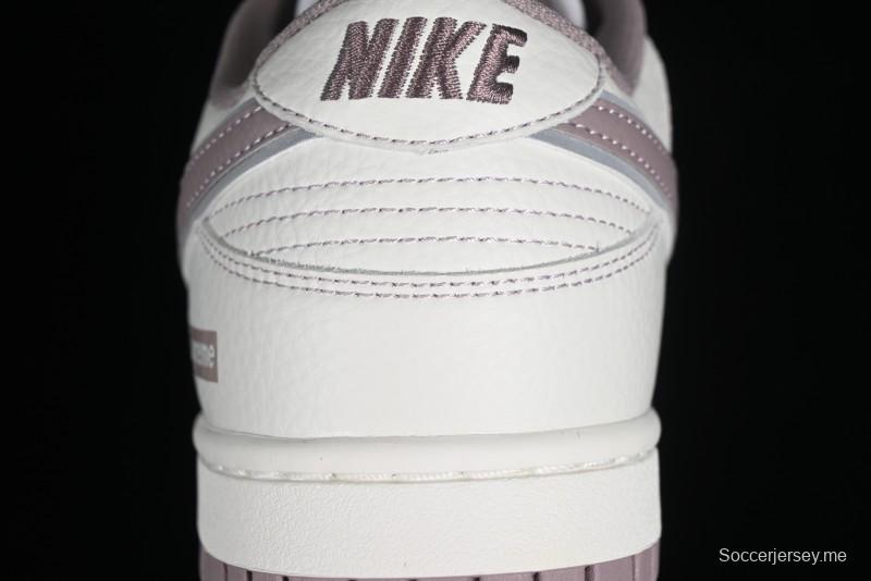 Nike Supreme SB Dunk Low Custom High-End Casual Skateboarding Shoes with Light Pink Colorway - RM2308-331