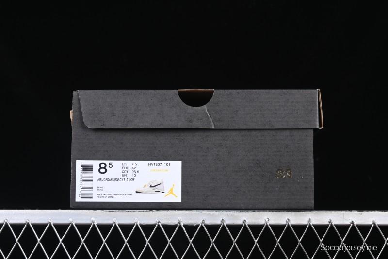 Nike Air Jordan Legacy AJ312 Low Top Sneakers with Velcro Strap and Triple Design - HV1807-101