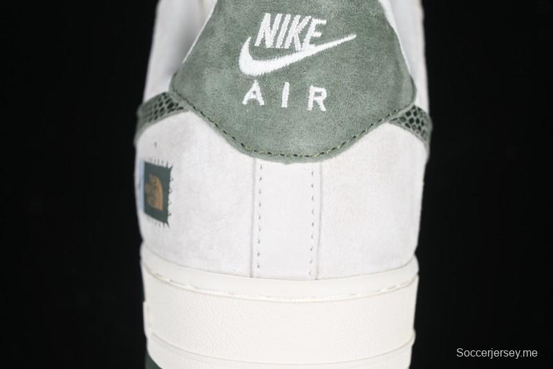 Nike Air Force 1 '07 Low The North Face Collaboration Green Snake Swoosh Casual Sneakers - DF0188-026