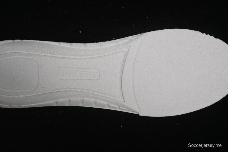 Miu Miu Suede Round Toe Lace-Up Low Top Women's Casual Shoes - 99D4