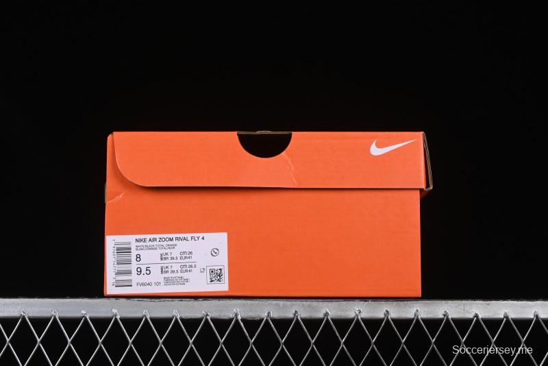 Nike Zoom Rival Fly 4 Lightweight Responsive Running Shoes with Flyknit and React Technology - FV6040-101