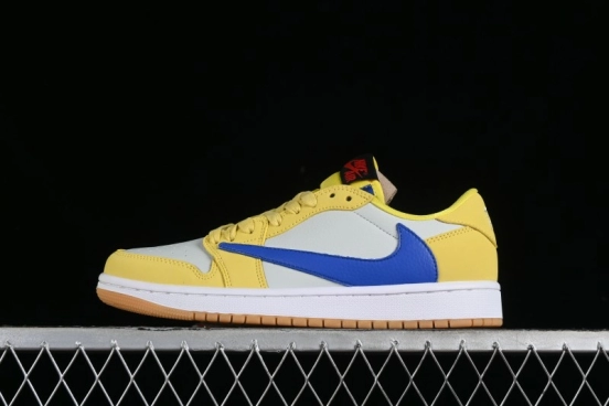 Nike Travis Scott x Air Jordan 1 Low OG Retro Sneakers with Reverse Swoosh - DZ4137-700