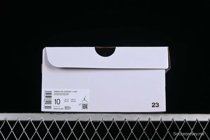 Nike Air Jordan 1 Low AJ1 Black Grey Blue Hook Basketball Shoes - DC0774-040