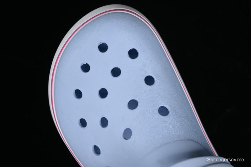 Crocs Crocband Platform Rainbow Comfortable Thick-Soled Clogs - B.D4