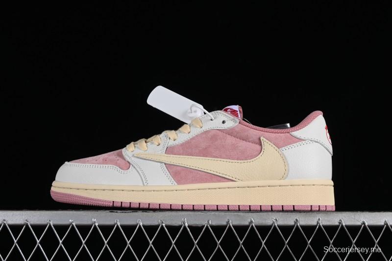 Nike Travis Scott x Air Jordan 1 Low OG AJ1 Reverse Swoosh Sneakers - DM7866-600