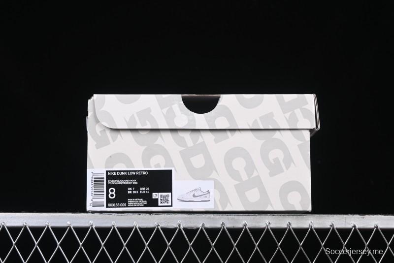 Nike SB Dunk Low The North Face Collaboration Double Swoosh Grey Pigskin Anniversary Edition Custom Low-Top Casual Skate Shoes - XX3168-009