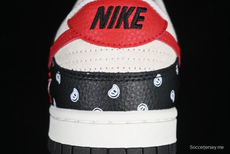 Nike SB Dunk Low Edison Chen Collaboration Graffiti Red Swoosh Anniversary Custom Low-Top Casual Skate Shoes - DJ2024-101