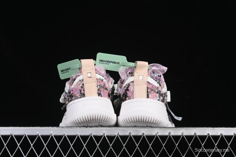 SMILEREPUBLIC SMILE Canvas Sneakers with Cut Wool Fringe and Unique Weaving - G.D4