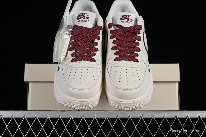 Nike Air Force 1 '07 Low Classic Burgundy Mini Swoosh Starry Sky Low-Top Casual Sneakers - MJ0319-025