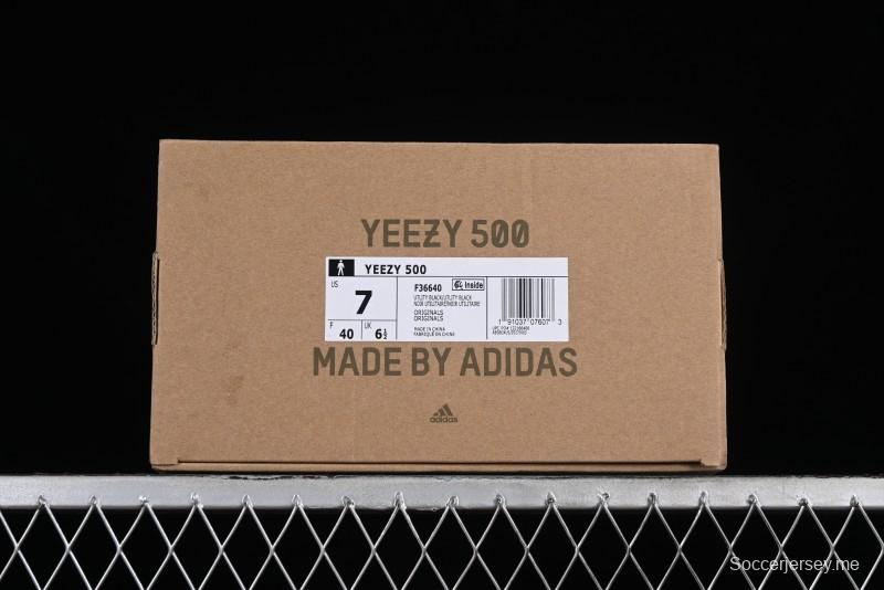 Adidas Yeezy 500 Black Casual Running Shoes - F36640